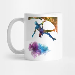 Rock climbing extreme sport man Mug